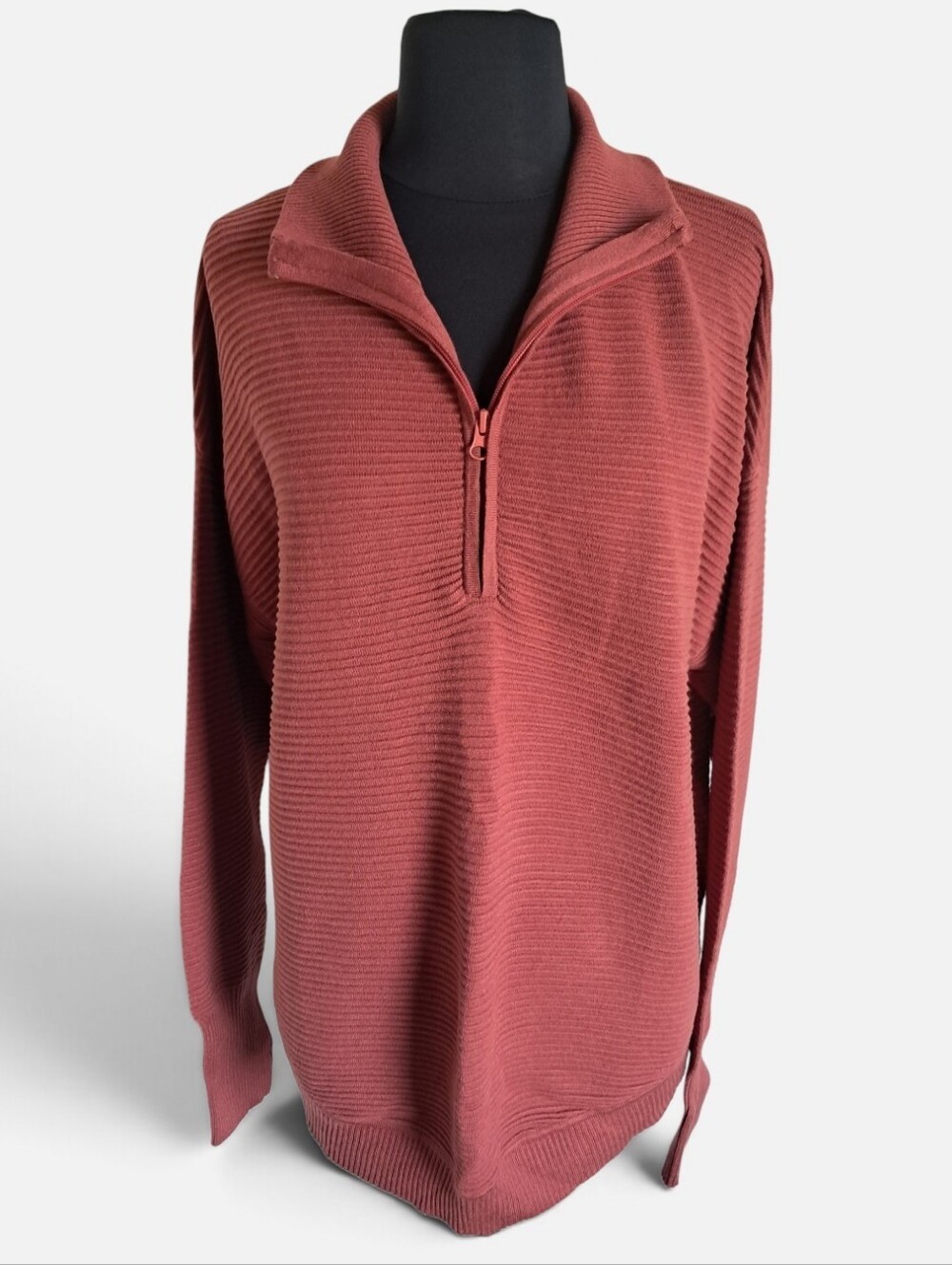 Deep Self Women's Quarter Zip Ribbed Pullover